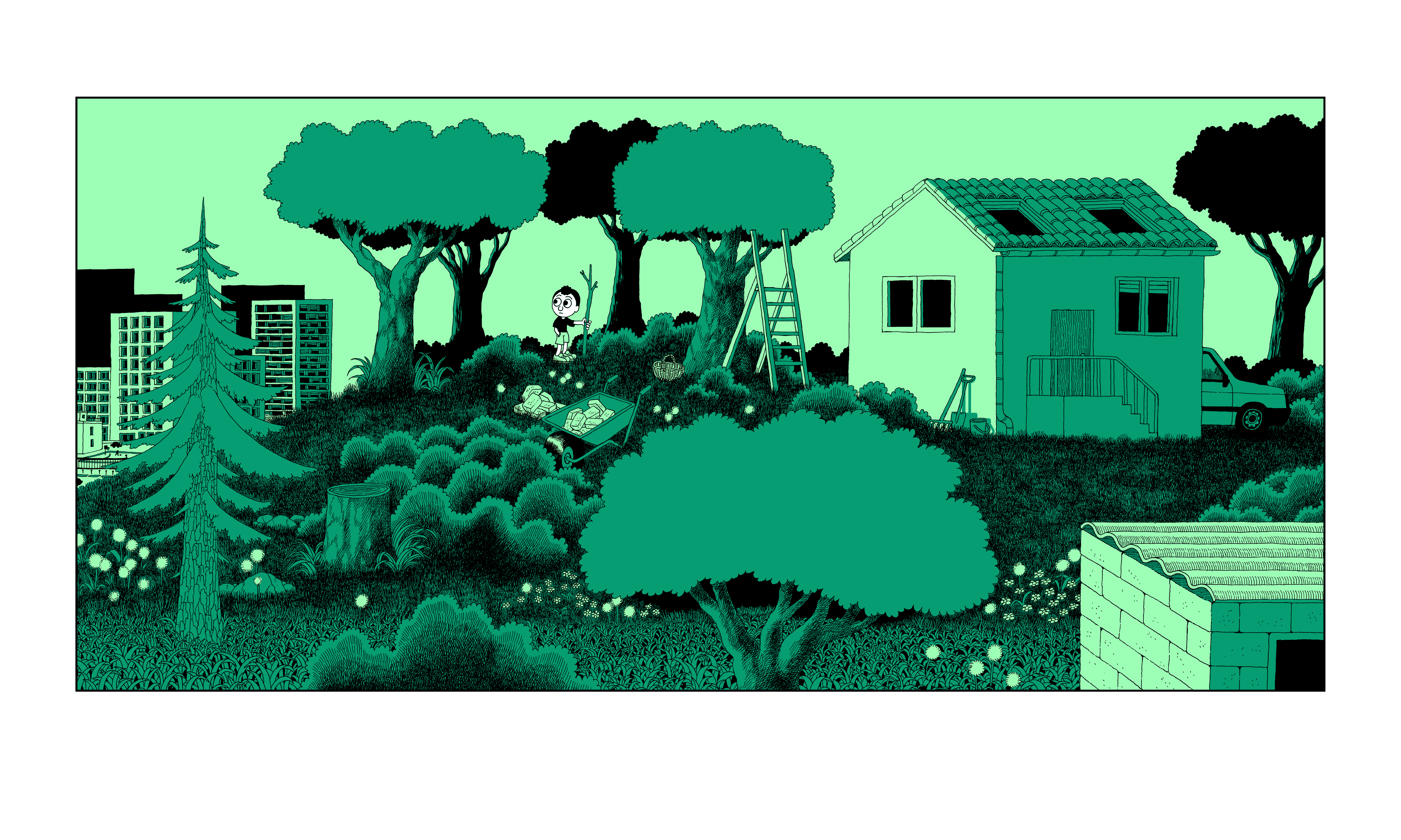 <strong>Le Jardin perdu<br><font color="#FF8000">Tirage numéroté et signé par Théo Grosjean</font></strong>