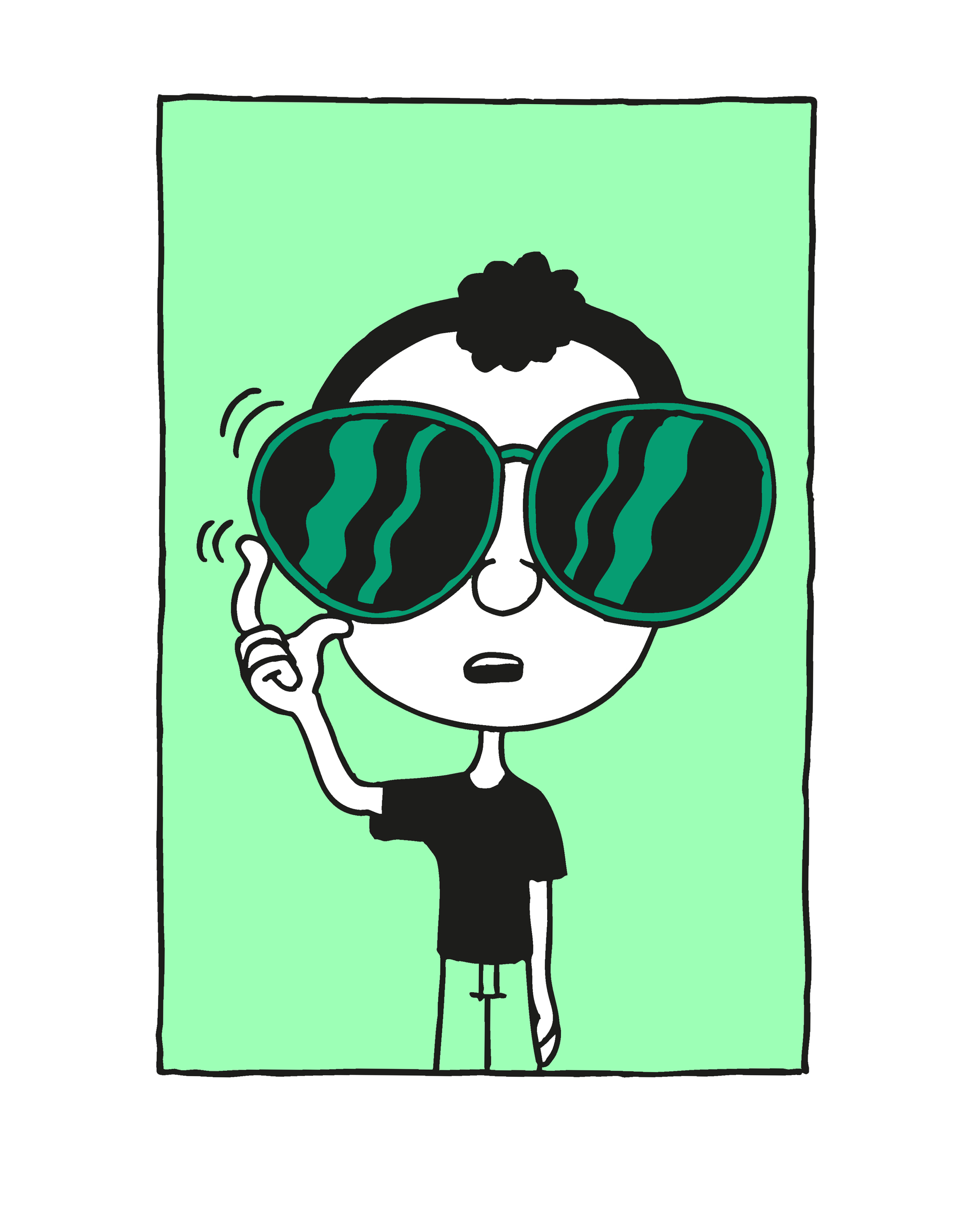 <strong>Les Lunettes<br><font color="#FF8000">Tirage signé par Théo Grosjean</font></strong>