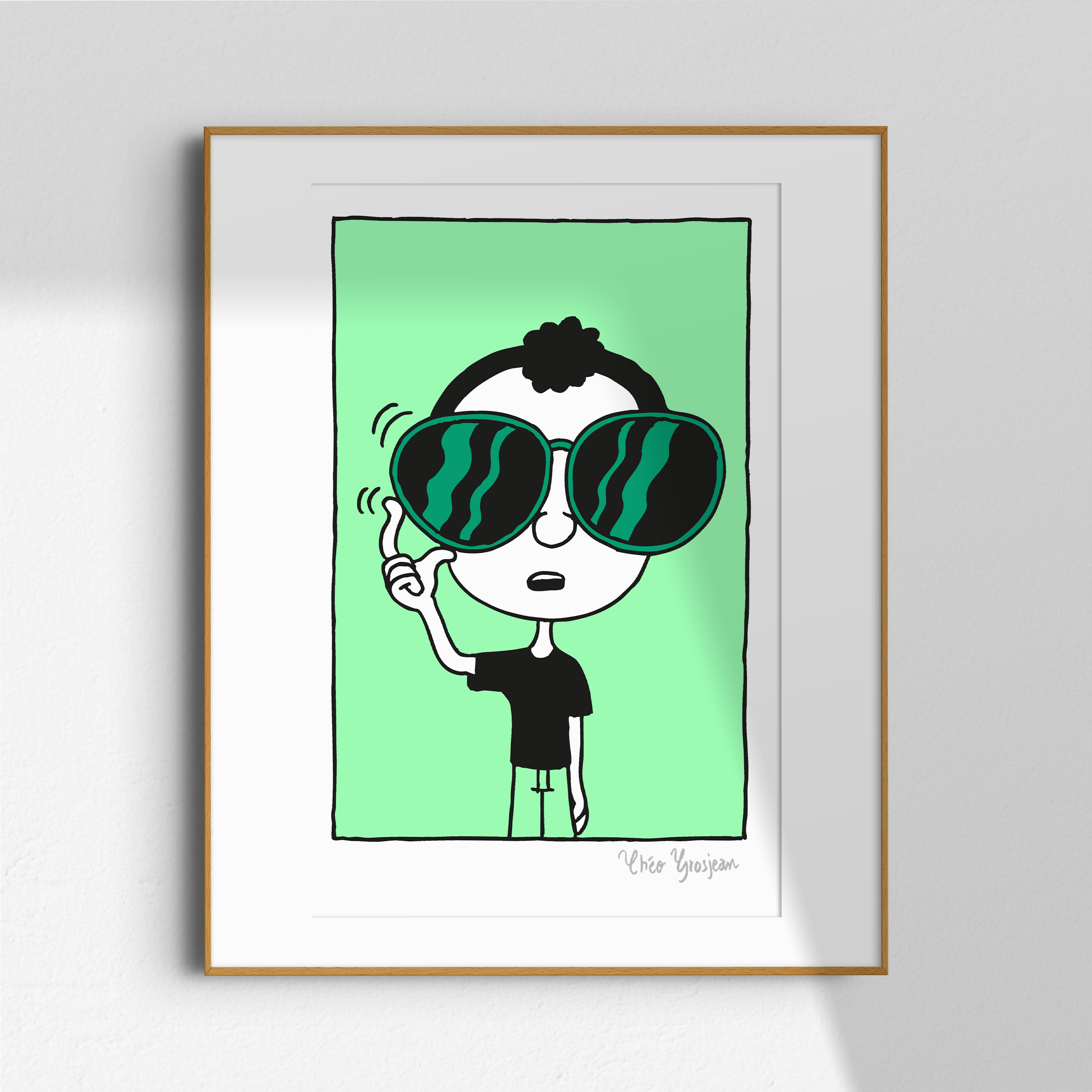 <strong>Les Lunettes<br><font color="#FF8000">Tirage signé par Théo Grosjean</font></strong>