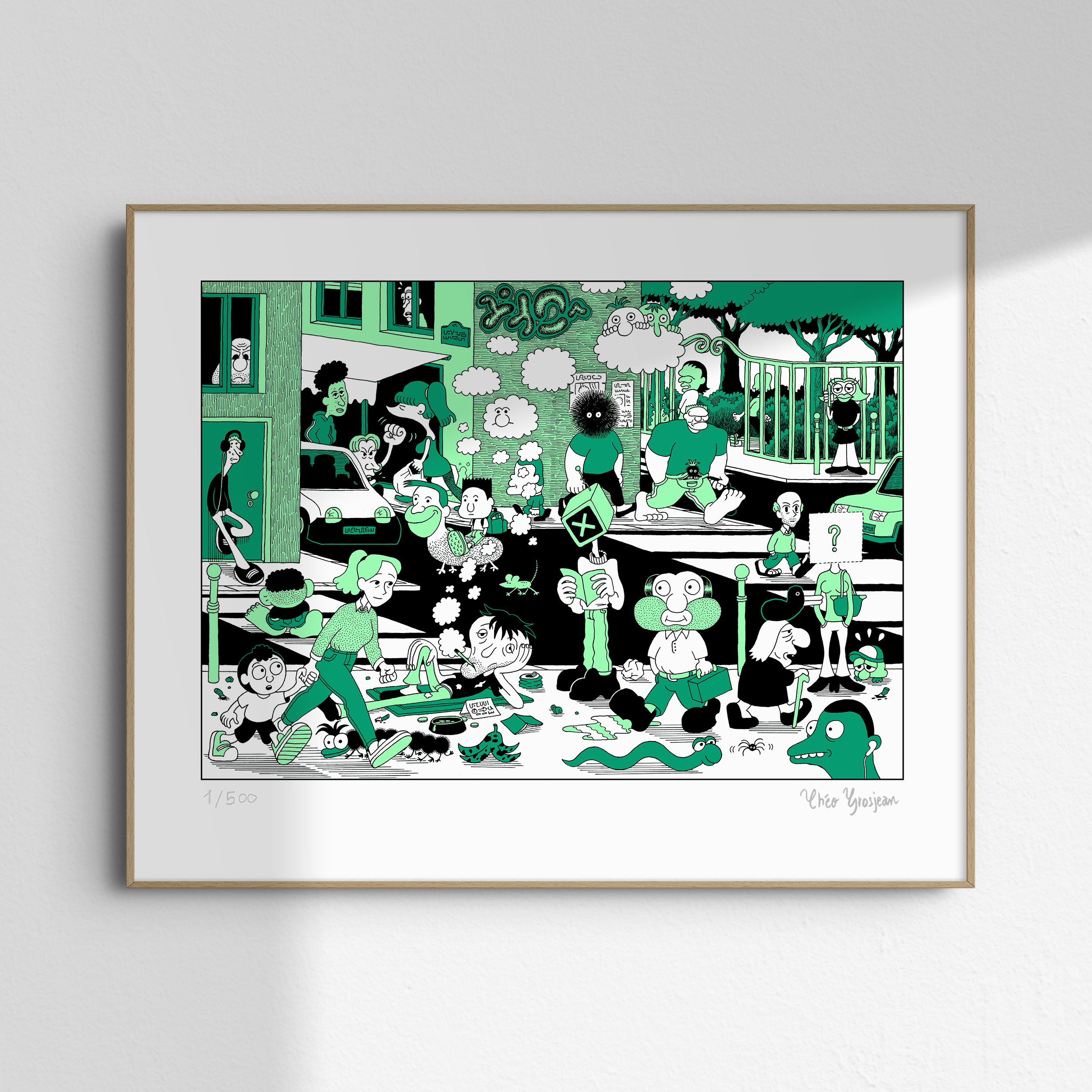 <strong>Le Petit monde du dessous<br><font color="#FF8000">Tirage numéroté et signé par Théo Grosjean</font></strong>